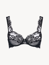 Black soft tulle Underwired Bra_0