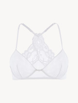 White sheer Triangle Bra_0