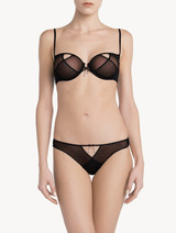 Black sheer tulle Brazilian brief_1