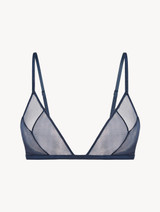 Triangle Bra in blue stretch tulle_0