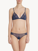 Triangle Bra in blue stretch tulle_1