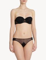 Balconette Bra in black stretch tulle_3