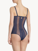 Underwired Bodysuit in blue stretch tulle_2