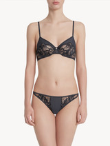 Thong in grey tulle and Leavers lace_1