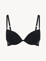 Push-up Bra in black floral lace_0
