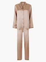 Dusty pink silk pajama set_0