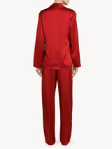 Carmine silk pajama set_2