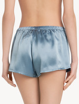 Periwinkle silk pajama shorts_4