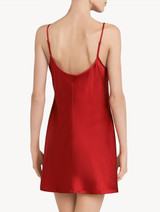 Carmine silk short slip_2