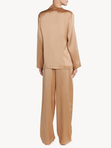 Caramel silk pajama set_2