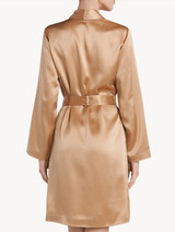 Caramel silk short robe_2