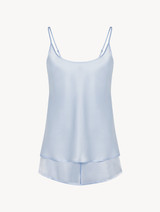 Azure silk short pajama set_0