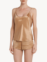 Caramel silk short pyjama set_1