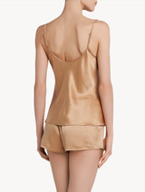 Caramel silk short pyjama set_2