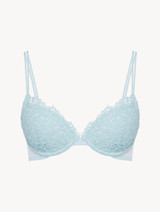 Light blue push-up bra with macramé_0
