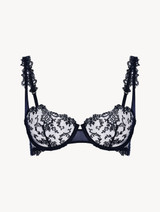 Blue balconette bra_0