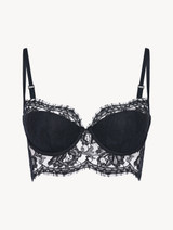Dark-grey lace underwired bralette_0
