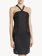 Dark-grey lace short nightgown_1