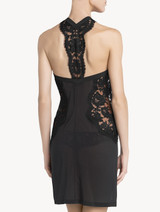 Dark-grey lace short nightgown_2