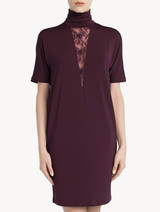 Bordeaux jersey T-shirt dress_1