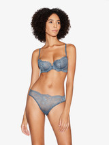 Dark blue lace balconette bra_1