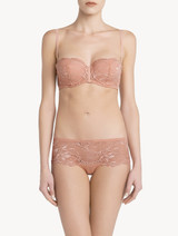 Powder pink lace boyshort brief_1