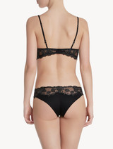 Black sheer embroidered tulle with lurex thread underwired bra_2