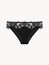 Black embroidered tulle medium brief_0