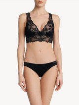 Black floral embroidered sheer tulle brazilian briefs_1