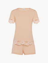 Petal pink jersey-modal short pyjama set_0