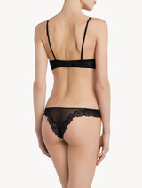 Black embroidered tulle push-up bra with silk-satin cups_2