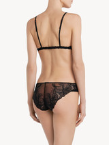 Black embroidered tulle triangle bra_2