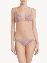 Pink embroidered tulle triangle bra_1