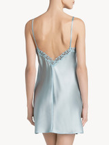 Light blue silk slip with macramé_2