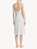 Off-white viscose short nightgown with tulle_2