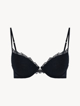 Black tulle push-up bra_0