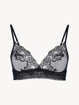 Black strech-tulle triangle bra_0