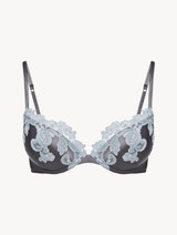 Grey silk push-up bra with lurex frastaglio_0