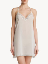 Off-white tulle and silk-georgette slip_1
