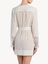 Off-white tulle and silk-satin short robe_2