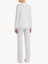 White modal stretch long pyjamas_2