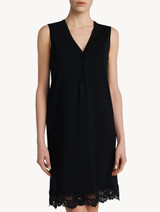 Black modal stretch short nightgown_1