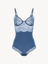 Cornflower blue Leavers lace bodysuit_0