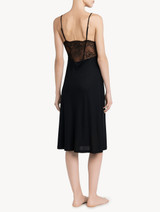 Black jersey modal midi-length nightgown_2