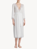 Soft white jersey modal long robe_1