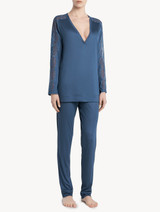 Cornflower blue jersey modal pyjamas_1