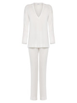 Soft white jersey modal pyjamas_0