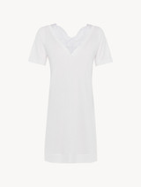 Soft white jersey modal short nightdress_0
