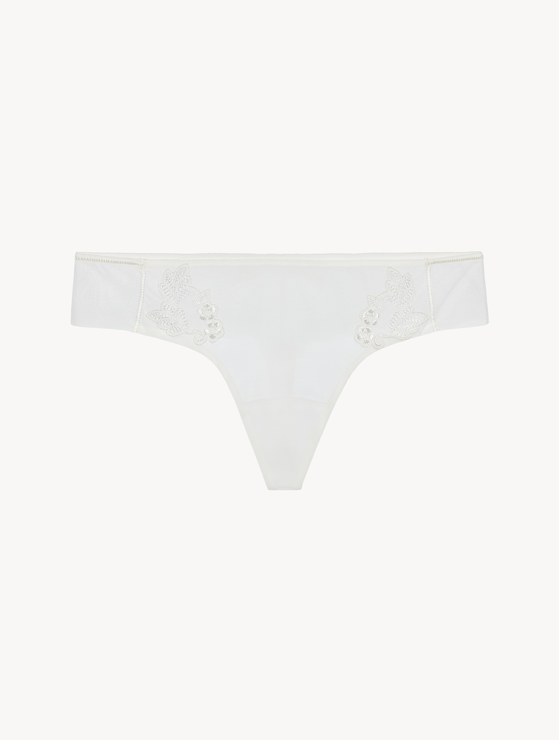 Luxury Stretch Tulle Thong in Sand | La Perla
