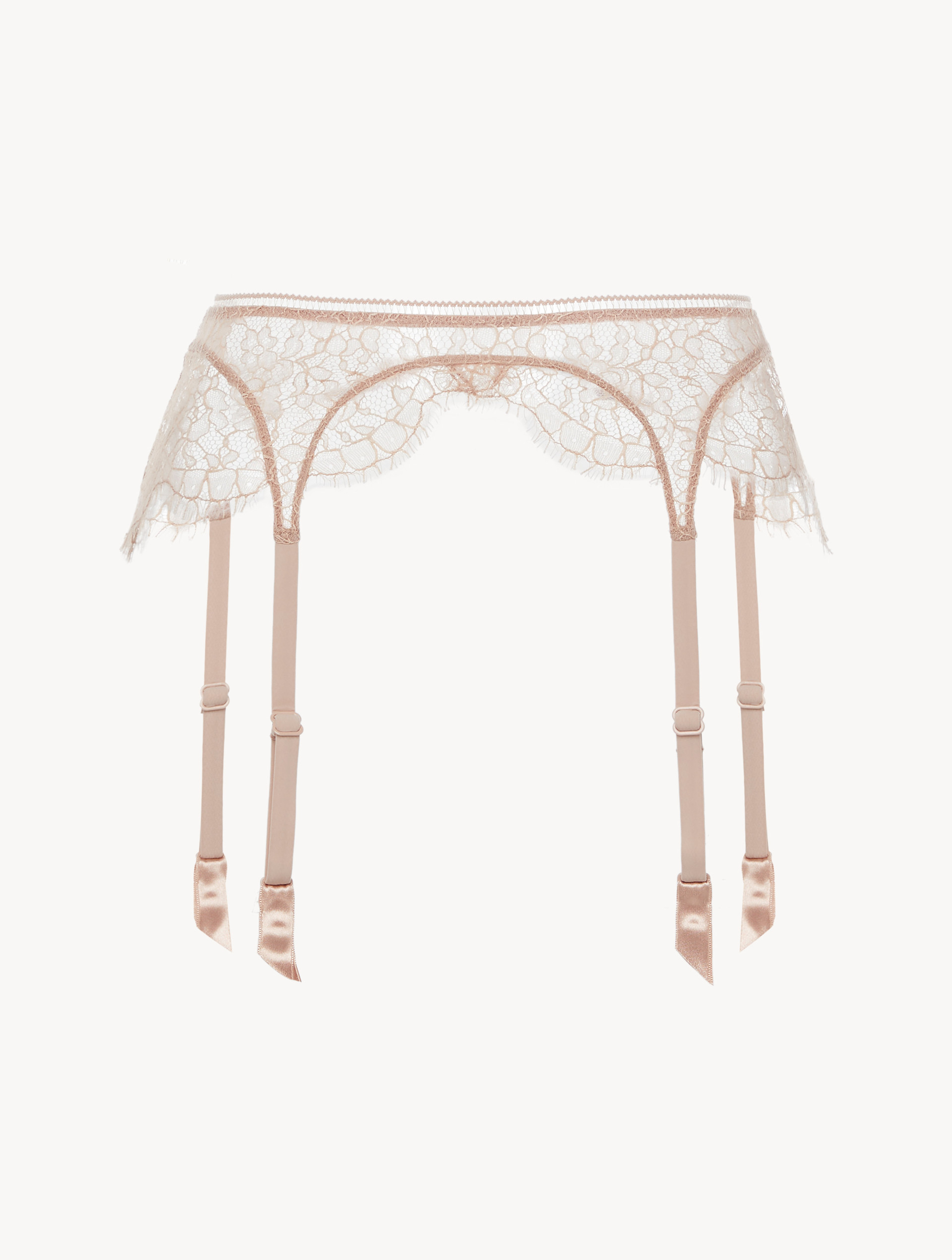 Luxury Lace Suspender Belt in Off-White | La Perla